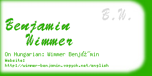 benjamin wimmer business card